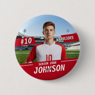 Senior Soccer Team Player Custom Color Sports 6 Cm Round Badge