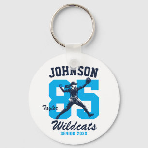 Senior Softball Player School Sports Girl Baseball Key Ring