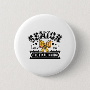 Senior Softll Cl Of 2026 Crew Softll Senior Night 6 Cm Round Badge
