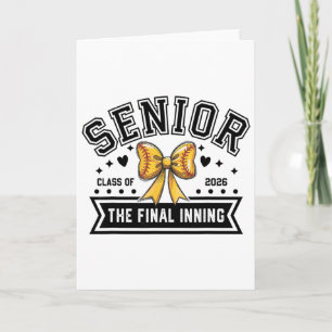 Senior Softll Cl Of 2026 Crew Softll Senior Night  Card