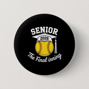 Senior Softll Cl Of 2026 The Final Set Graduate Mo 6 Cm Round Badge