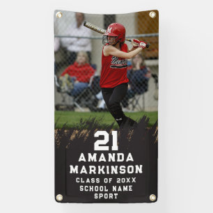 Senior Sport Black Torn Outdoor Banner