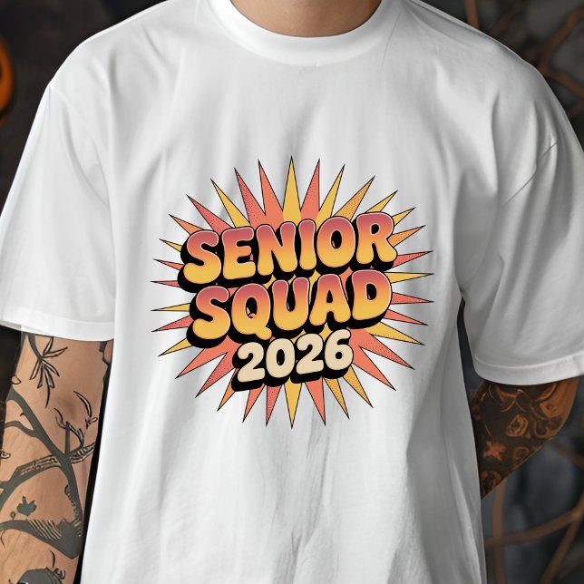 Senior Squad 2026 Retro Graduation Class of 2026 T-Shirt (Creator Uploaded)