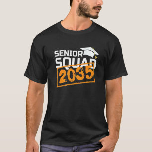 Senior Squad 2035  Kindergarten First Day Of Schoo T-Shirt