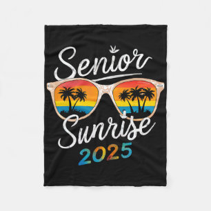 Senior Sunrise 2025 Back To School First Day Of Sc Fleece Blanket
