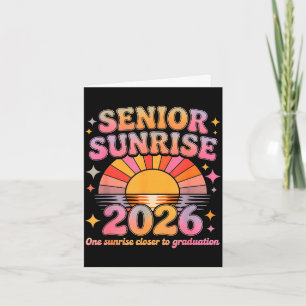 Senior sunrise 2026 boho colourful high school card