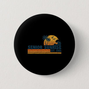 Senior Sunrise 2026 Graduation Cool Retro High Sch 6 Cm Round Badge