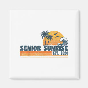 Senior Sunrise 2026 Graduation Cool Retro High Sch Magnet