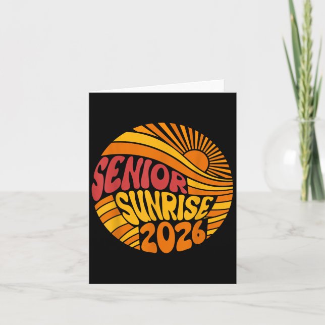Senior Sunrise 2026 High School 12th Twelfth Grade Card (Front)