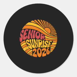 Senior Sunrise 2026 High School 12th Twelfth Grade Classic Round Sticker