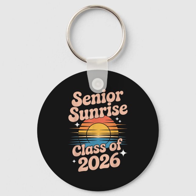 Senior Sunrise 2026 High School 12th Twelfth Grade Key Ring (Front)