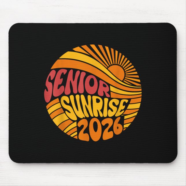 Senior Sunrise 2026 High School 12th Twelfth Grade Mouse Mat (Front)