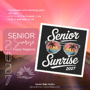 Senior Sunrise 2027 Paper Napkins