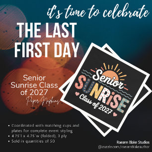 Senior Sunrise 2027 Paper Napkins