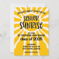 Senior Sunrise High School Senior Week Invitation