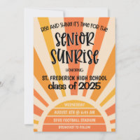 Senior Sunrise High School Senior Week Invitation
