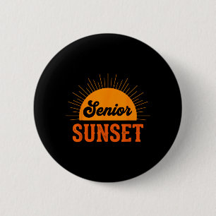 Senior Sunset Retro Graduation Cl 2026 Graphic 1 6 Cm Round Badge