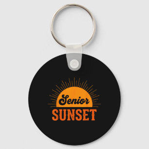 Senior Sunset Retro Graduation Cl 2026 Graphic 1 Key Ring