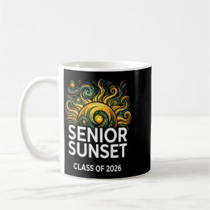 Senior Sunset Retro Graduation Cl 2026 Graphic 2 Coffee Mug