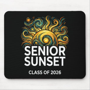 Senior Sunset Retro Graduation Cl 2026 Graphic 2 Mouse Mat