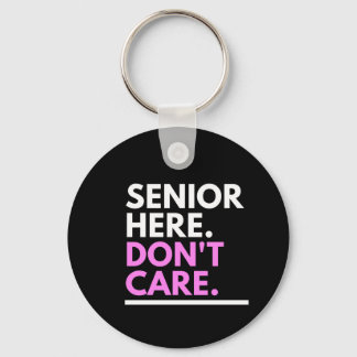 Senior Swag Both side Black Premium Keychain