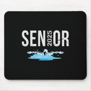 Senior Swim Team Member Cl Of 2025 Swimmer Vintage Mouse Mat