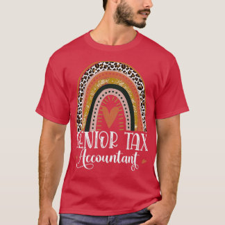 Senior Tax Accountant Leopard Rainbow T-Shirt