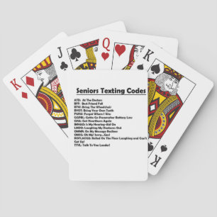 **SENIOR TEXTING FUN** PLAYING CARDS