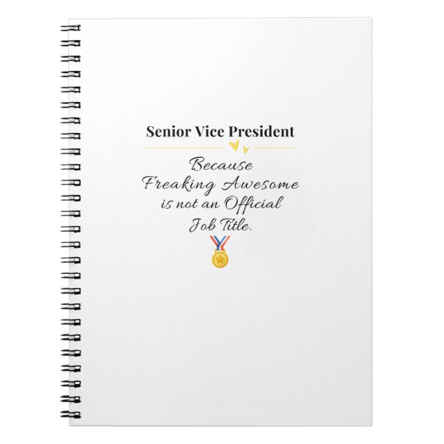 Senior Vice President Notebook (Front)