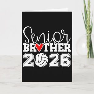 Senior Volleyball Brother 2026 Cl Of 2026 Graduati Card