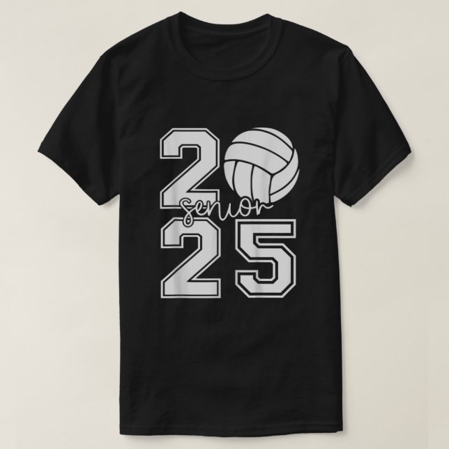 Senior Volleyball Class of 2025 graduation T-Shirt (Design Front)