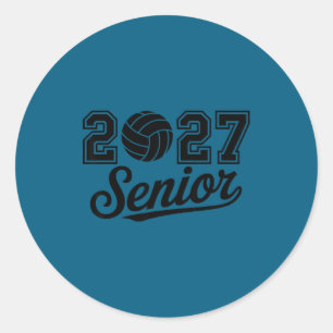Senior volleyball class of 2027 crew volleyball classic round sticker