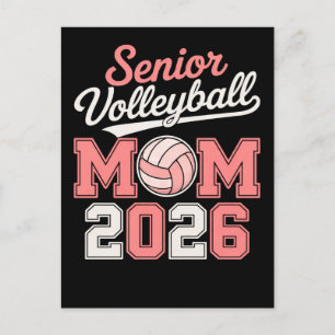 Senior Volleyball Mom Class of 2026 Holiday Postcard