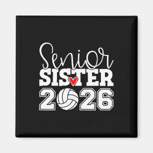 Senior Volleyball Sister 2026 Team Cl Of 2026 Grad Magnet