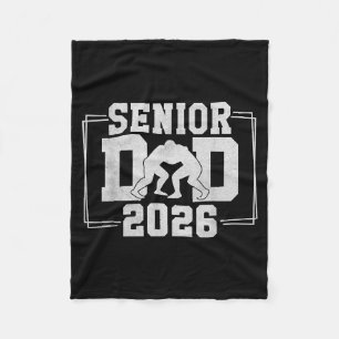 Senior wrestling dad 2026 senior dad class of 2026 fleece blanket
