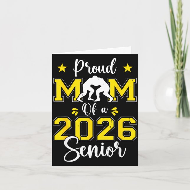 Senior Wrestling Mom 2026 Senior Mom Cl Of 2026  Card (Front)