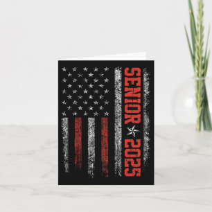 Senior Year 2025 American Flag Usa Graduation Cl O Card