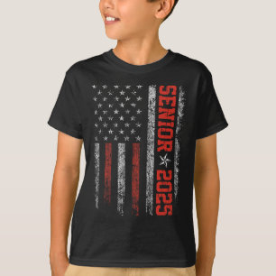 Senior Year 2025 American Flag Usa Graduation Cl O T-Shirt