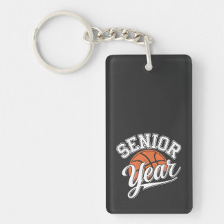 Senior Year Basketball Design Key Ring