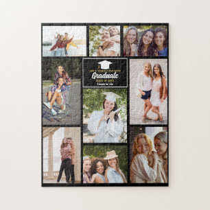 Senior Year Friends Photo Collage 2023 Graduation Jigsaw Puzzle