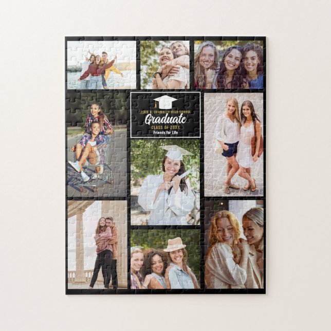 Senior Year Friends Photo Collage 2024 Graduation Jigsaw Puzzle (Vertical)
