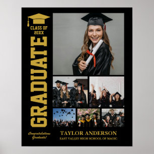 Senior Year Graduate Graduation Day Photo Collage Poster