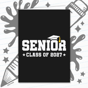 Senior Year Graduation School Pride Class of 2027 Card