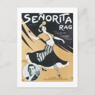 Seniorita Rag Vintage Songbook Cover Postcard