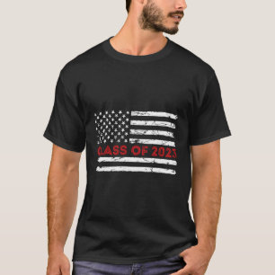 Seniors 23 Class Of 2023 Usa Flag Graduation Class T-Shirt