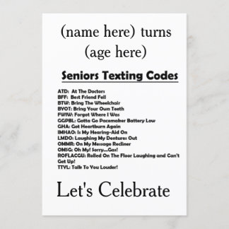 **SENIOR'S BIRTHDAY PARTY** INVITE