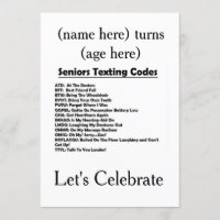 **SENIOR'S BIRTHDAY PARTY** INVITE (ADD AGE/AGE)