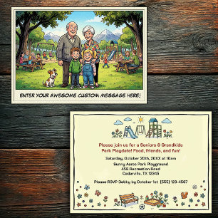 Seniors & Grandkids Day at the Playground Invitation