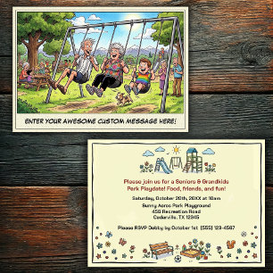 Seniors & Grandkids Day at the Playground Invitation