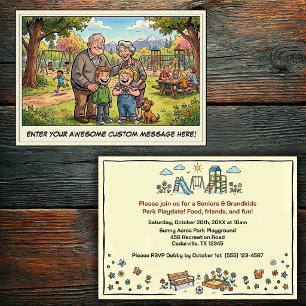 Seniors & Grandkids Day at the Playground Invitation